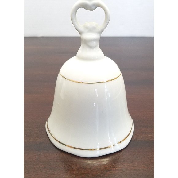 Vtg Red Bird Dinner Bell Cardinal Christmas Porcelain Pink Flowers - Picture 2 of 9